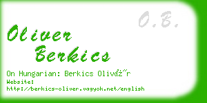 oliver berkics business card